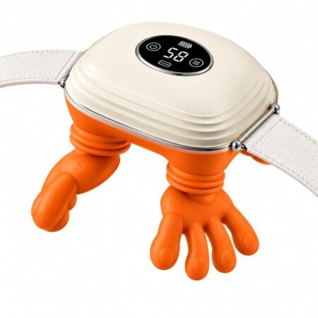 HOSTA Adjustable 3 Level Heating Modes Five Finger Deep Kneading Muscle Relief Neck Massager with Remote Control (Orange)